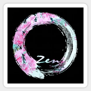 Zen with Pink Blossom Sticker